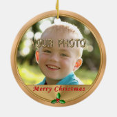 Deux ornements de Noël de photo avec des (Dos)