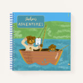 Deux ours bruns de pêche Journal d'été pour enfant (Devant)