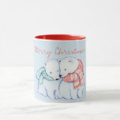 Deux ours polaires Joyeuse Mug de Noël (Centre)
