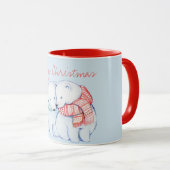 Deux ours polaires Joyeuse Mug de Noël (Devant droit)