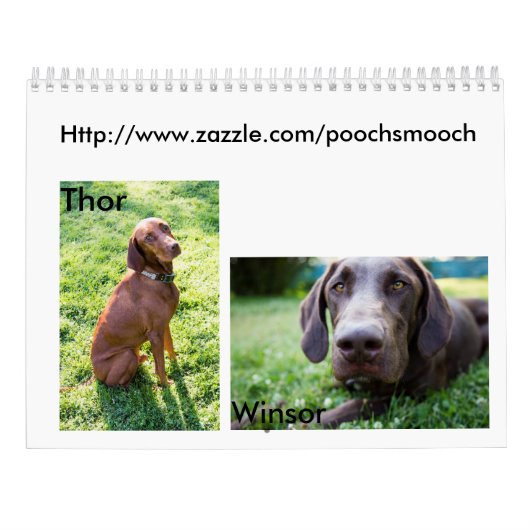 Deux page, milieu, calendrier blanc (Dos)