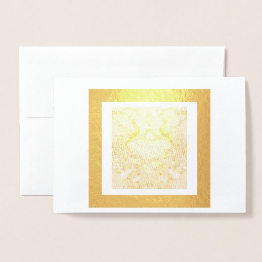 Deux Paons Bleus Indiens Carte Foil (Devant avec enveloppe)