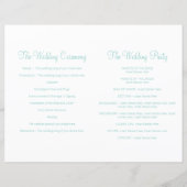 Deux papillons aqua turquoise graphique programme (Dos)