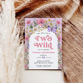 Deux papillons Fleurs sauvages sauvages Invitation