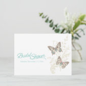 Deux papillons graphique nuptiale invitation à la  (Debout devant)