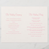 Deux papillons rose graphique programme de mariage (Dos)