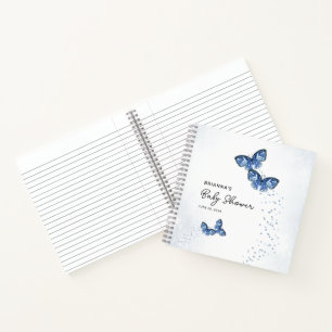 Deux papillons Twin Boys Baby shower livre d'hôte