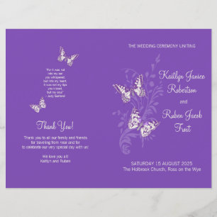 Deux papillons violet graphique programme de maria