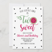 Deux pastèques douces Invitation du 2e anniversair (Devant)