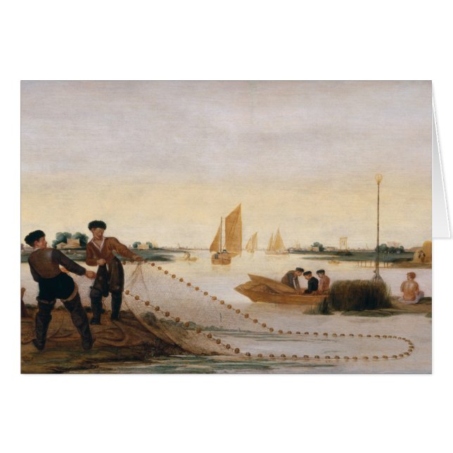 Deux pêcheurs tirant dans leurs filets (Devant horizontal)
