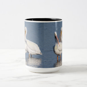 Deux pélicans blancs Mug