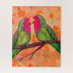 deux perroquets lovebird Puzzle