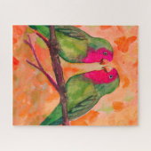deux perroquets lovebird Puzzle (Horizontal)