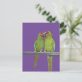 Deux Perroquets Vertes Poussent. Carte postale do- (Debout devant)