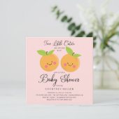 Deux petites cuties Twins Baby shower Invitation (Debout devant)