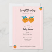 Deux petites cuties Twins Baby shower Invitation (Devant)