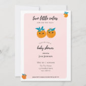 Deux petites cuties Twins Baby shower Invitation (Devant)