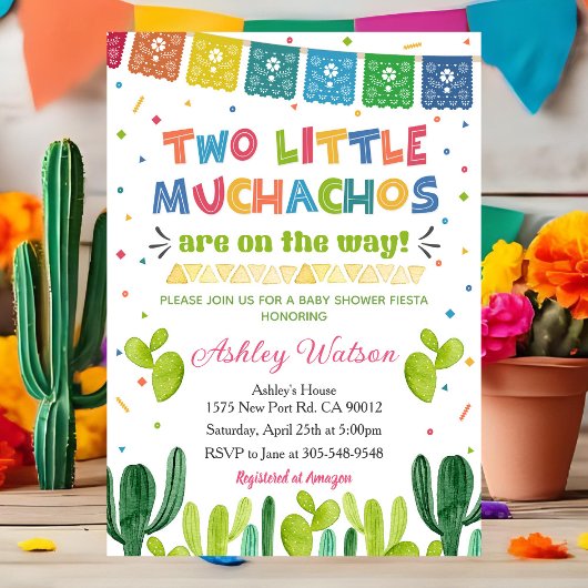 Deux Petits Muchachos Invitation Jumeaux Baby Show