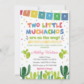 Deux Petits Muchachos Invitation Jumeaux Baby Show (Devant)