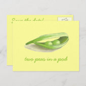 Deux petits pois dans la même cosse - carte de sau (Devant / Derrière)
