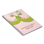 Deux petits pois dans un Carnet jumeaux de fille d (Côté Droit)