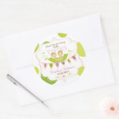 Deux petits pois dans un Étiquette de Merci pour f (Enveloppe)