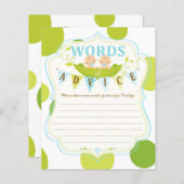 Deux petits pois dans un Pod Twin Boys carte conse (Devant / Derrière)