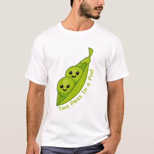 Deux petits pois dans un T-shirt Pod mou et Punny (Devant)