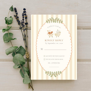 Deux Petits Poussins Aquarelle Jumeaux RSVP