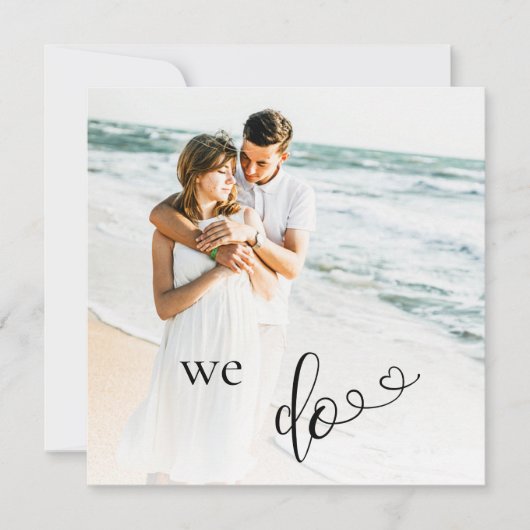 *~* Deux PHOTO QR RSVP - AR6 Faire-part de mariage (Devant)