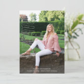 Deux photo type amusant Faire-part diplômé noir (Debout devant)