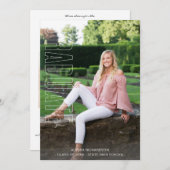 Deux photo type de plaisir Faire-part diplômé (Devant / Derrière)