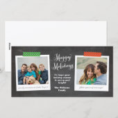 Deux Photo Washi Tape Chalkboard Carte photo de va (Devant / Derrière)