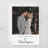 Deux Photos de Couple de Mariage Script Carte de V (Devant)