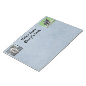 Deux photos de mon chien sur le Bloc-notes bleu (Incliné)