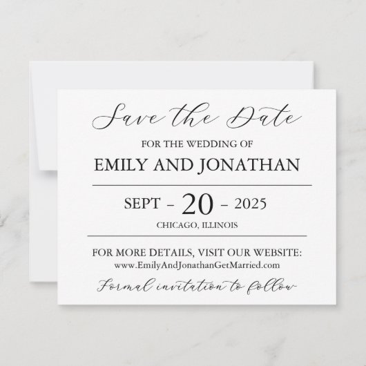 Deux photos Enregistrer la carte de date en noir (Dos)