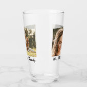 Deux photos et verre personnalisé 16oz pinte (Gauche)