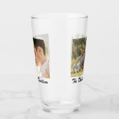 Deux photos et verre personnalisé 16oz pinte (Droite)