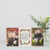 Deux photos Festive Frame Carte photo de vacances (Debout devant)