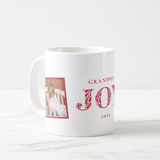 Deux photos Joy Holiday Gift Mug (Devant gauche)