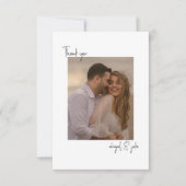 Deux photos Mariage Merci de message (Devant)