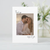 Deux photos Mariage Merci de message (Debout devant)