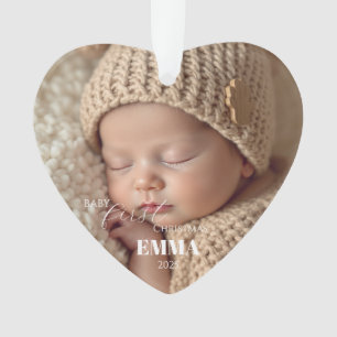 Deux Photos Minimaliste Premier Noël de Bébé