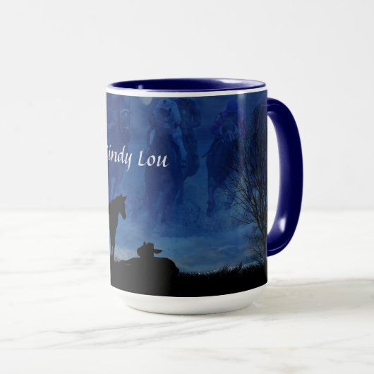 Deux Pieds de Hippocampe Thoroughbred Café Mug (Devant droit)