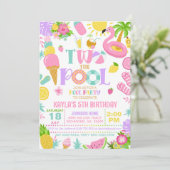 DEUX Piscine Anniversaire Invitation (Debout devant)