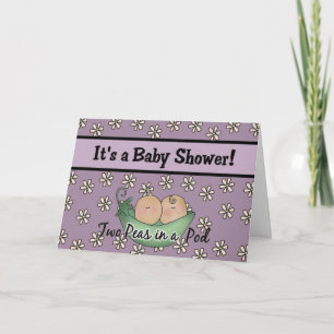 Deux Pois Dans Un Bébé Bébé Douche Invitations
