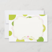 Deux pois dans un carte de remerciements de filles (Dos)