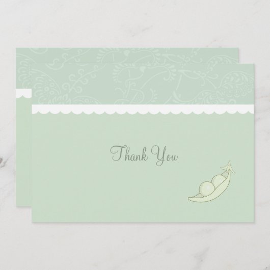 Deux pois dans un Merci de cosse (Devant / Derrière)