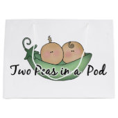 Deux pois dans un pod grand sac cadeau jumeaux (Devant)