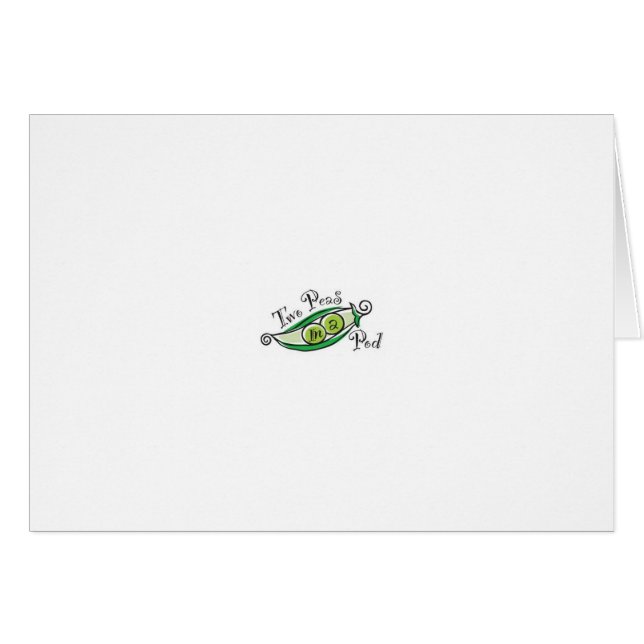 Deux pois dans une cosse (Devant horizontal)